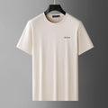 Men's Lightweight Silk Short-Sleeve Crew-Neck T-Shirt