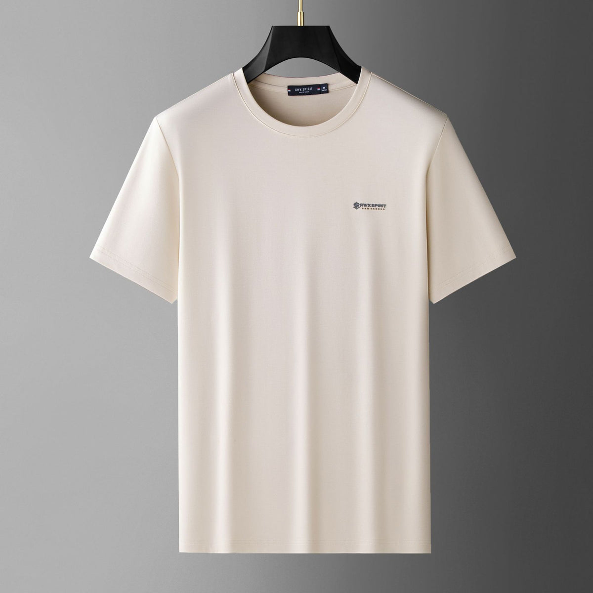 Men's Lightweight Silk Short-Sleeve Crew-Neck T-Shirt