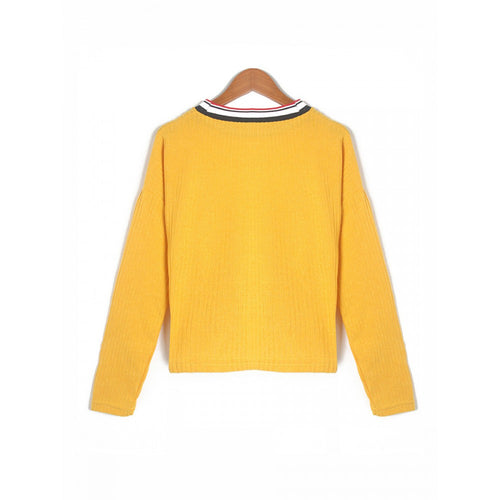 Autumn New Women's Round Neck Tie T-Shirt