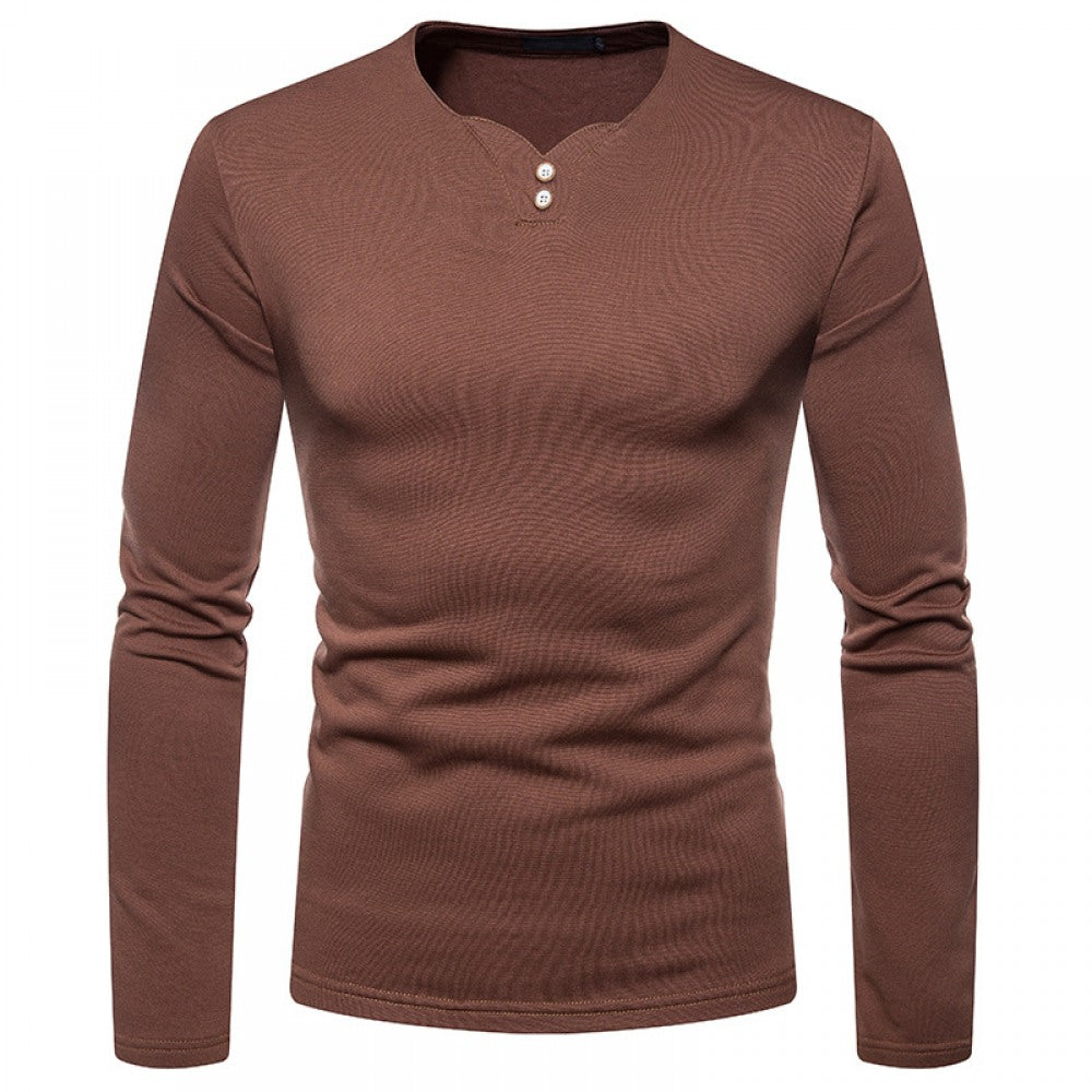 Men's Plus Size Warm Long-Sleeved Bottoming Shirt