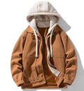 Men's Casual Lapel Plus Velvet Thickened Baseball Jacket